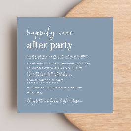 Invitación Moda Foto Dusty Blue Wedding Recepcion