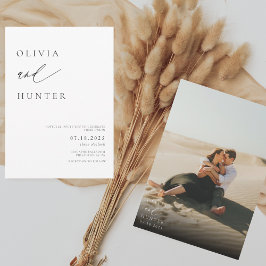 Invitación Moda Foto moderna Boda blanco y negro