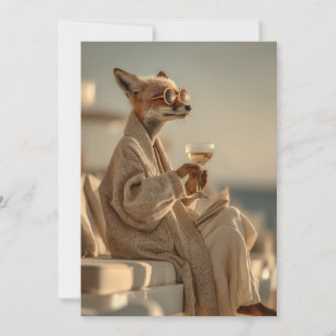 Invitación Moda Fox relajándose en el estilo