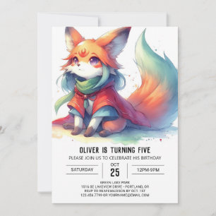 Invitación Moda Fun Fox Birthday