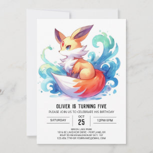 Invitación Moda Fun Fox Birthday