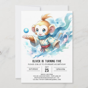 Invitación Moda Fun Monkey Cumpleaños