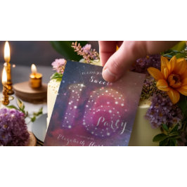 Invitación Moda Galaxy Star Constellation 16th Birthday Party