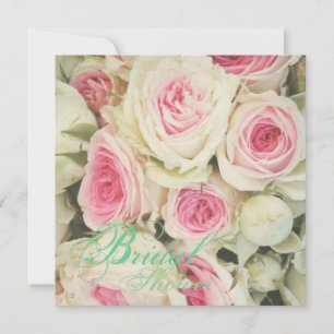 Invitación moda giratoria rosa Rose Floral Bridal Shower