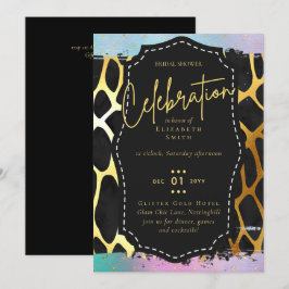 Invitación Moda Glam de Presupuesto LeahG Ducha de Novias Uni