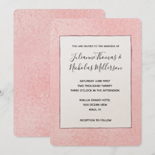 Invitación Moda Glitzy Invitan a una boda rosada
