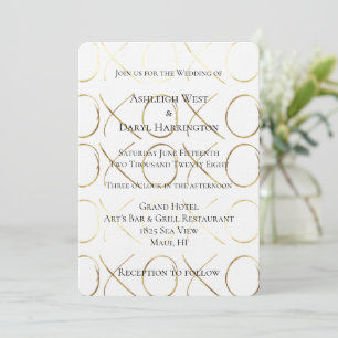 Invitación Moda Gold White XOXO Love Boda