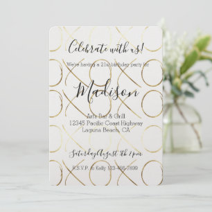 Invitación Moda Gold XOXO