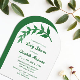 Invitación Moda Greenery Baby Shower