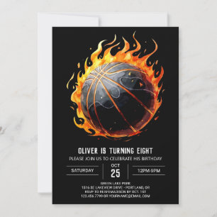 Invitación Moda imprimible Deporte Baloncesto Cumpleaños