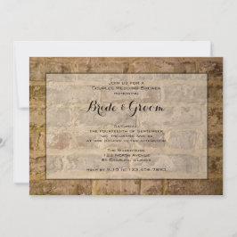 Invitación Moda industrial Parejas de ladrillo ducha de matri