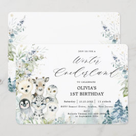 Invitación Moda Invernadero Animales Árticos Onederland Prime