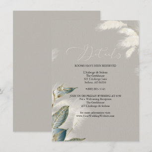 Invitación Moda Ivory Verde azulado Pampas Grass