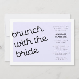 Invitación Moda Lavanda Mínima Mod Script Bridal Brunch