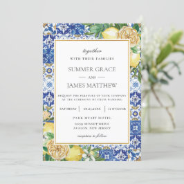 Invitación Moda Lemon Floral Green Wedding Destination Weddin