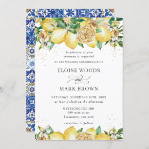 Invitación Moda Lemon Floral Verdor Boda