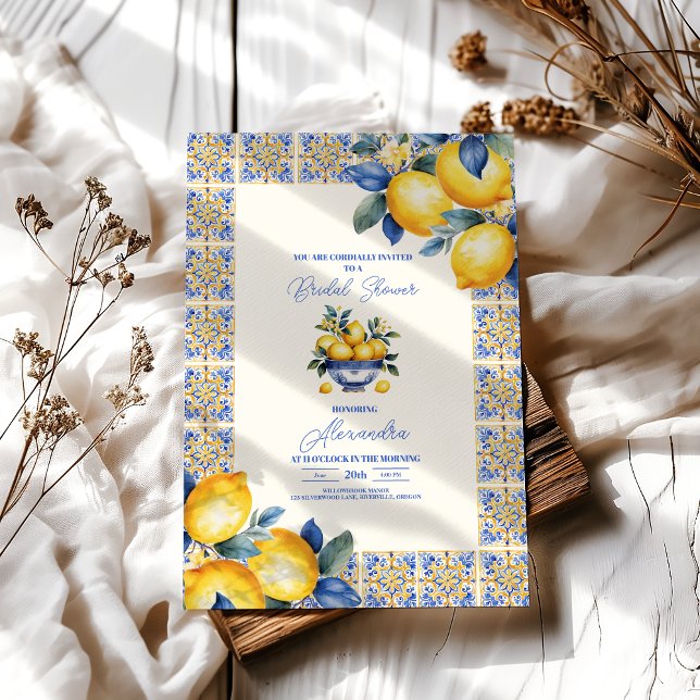 Invitación Moda Lemon Mediterráneo verano ducha de novias (Subido por el creador)