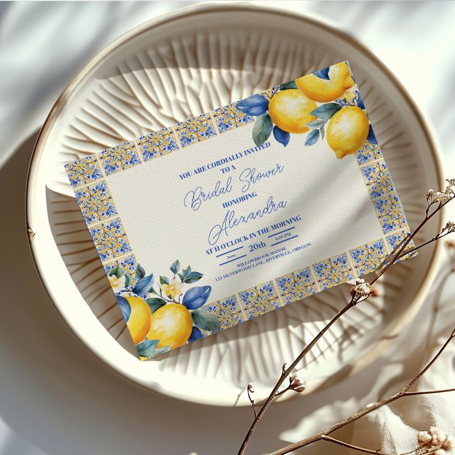 Invitación Moda Lemon Mediterráneo verano ducha de novias (Subido por el creador)