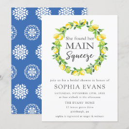 Invitación Moda Lemon Wreath principal Squeeze Bridal