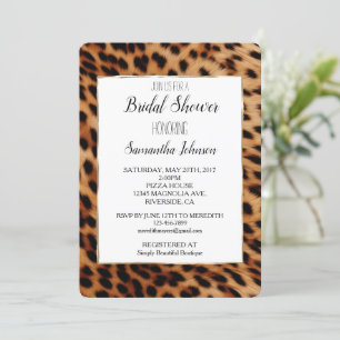 Invitación Moda Leopard Print Bridal Shower