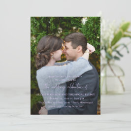 Invitación Moda Lilac Foto Boda moderno