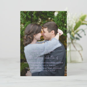 Invitación Moda Lilac Foto Boda moderno