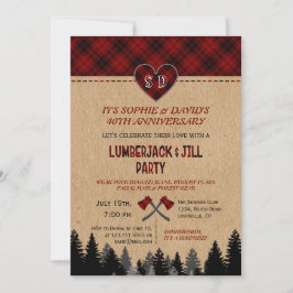 Invitación Moda LumberJack y el Boda Jill 40 años