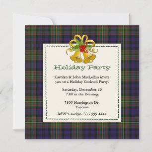 Invitación Moda MacLellan Tartan Plaid Personalizado Fiesta