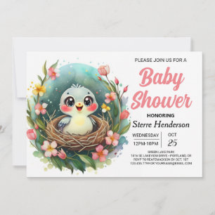 Invitación Moda mágica Colibri Bird Baby Shower