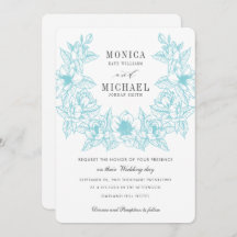 Moda Magnolia Wreath | Azul pálido | BODA