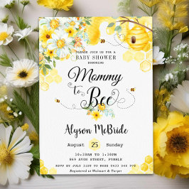 Invitación Moda mamá para ser morena de color amarillo floral