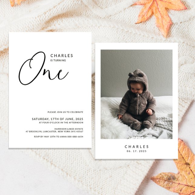 Invitación Moda minimalista 1º cumpleaños (Subido por el creador)
