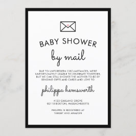 Invitación Moda Minimalista Baby Shower por correo