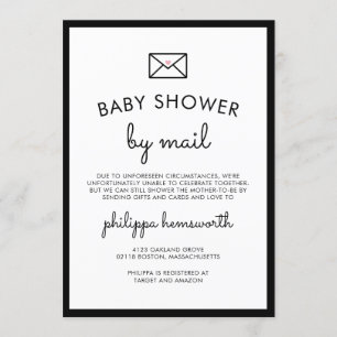 Invitación Moda Minimalista Baby Shower por correo