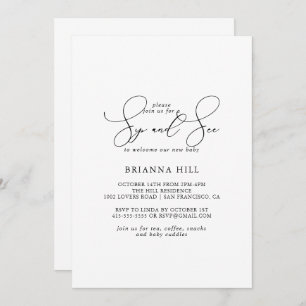Invitación Moda Minimalista de Classy Sip y Ver