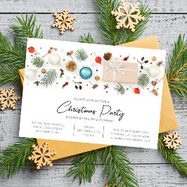 Invitación Moda Minimalista de Fiestas de Navidades corporati