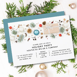 Invitación Moda Minimalista de Fiestas de Navidades corporati