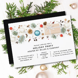 Invitación Moda Minimalista de Fiestas de Navidades corporati