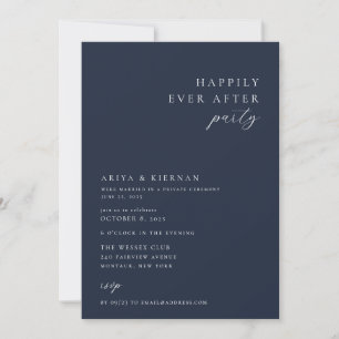 Invitación Moda minimalista Feliz Nunca Después Del Fiesta