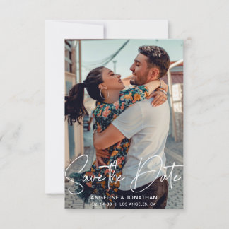 Invitación Moda minimalista Guardar la foto del Boda de fecha