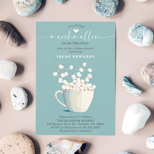 Invitación Moda Mint Marshmallow Baby Shower (Subido por el creador)