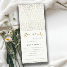 MODA MODERNA ART DÉO DUCHA BRIDAL DE PLATA BLANCA