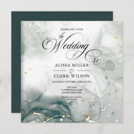 Invitación Moda moderna Boda de color blanco y negro