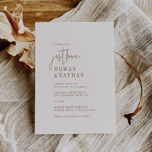 Invitación Moda moderna Boho Cream Just Love Boda