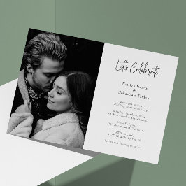 Invitación Moda moderna celebremos la recepción de bodas