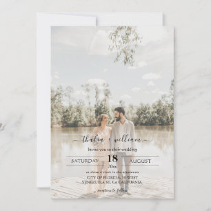 Invitación Moda moderna con Boda de fotos