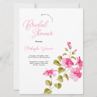 Invitación Moda moderna de flores silvestres guión de lluvia 
