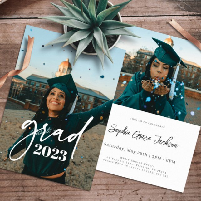 Invitación Moda moderna de moda Tipografía moderna Graduación (Subido por el creador)