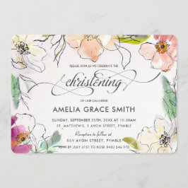 Invitación Moda Moderna Elegante Acuarela Cristalización Flor