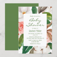 Moda moderna Floral acuarela Baby Shower